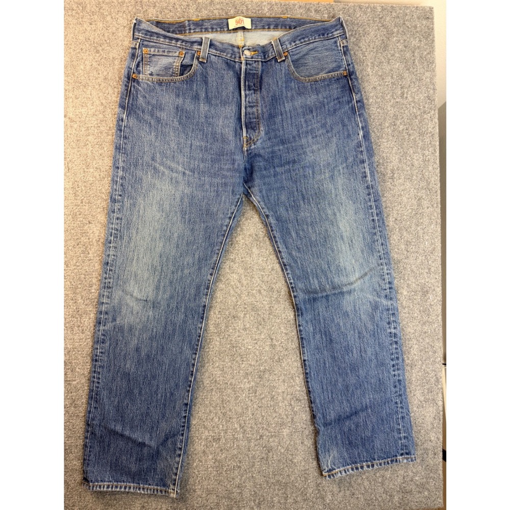 Levis 501 Original Jeans Mens 38x32 Blue Cotton Straight Leg Button Fly Egypt